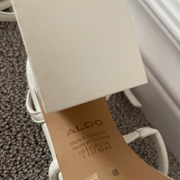 White Aldo Heels - Size 7 - Picture 2 of 3